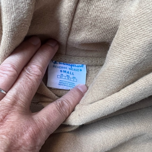 Reverse Champion Tan Men’s Small Hoodie - Picture 4 of 4